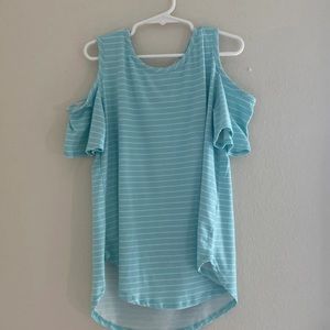 shoulder sleeve stripes top
